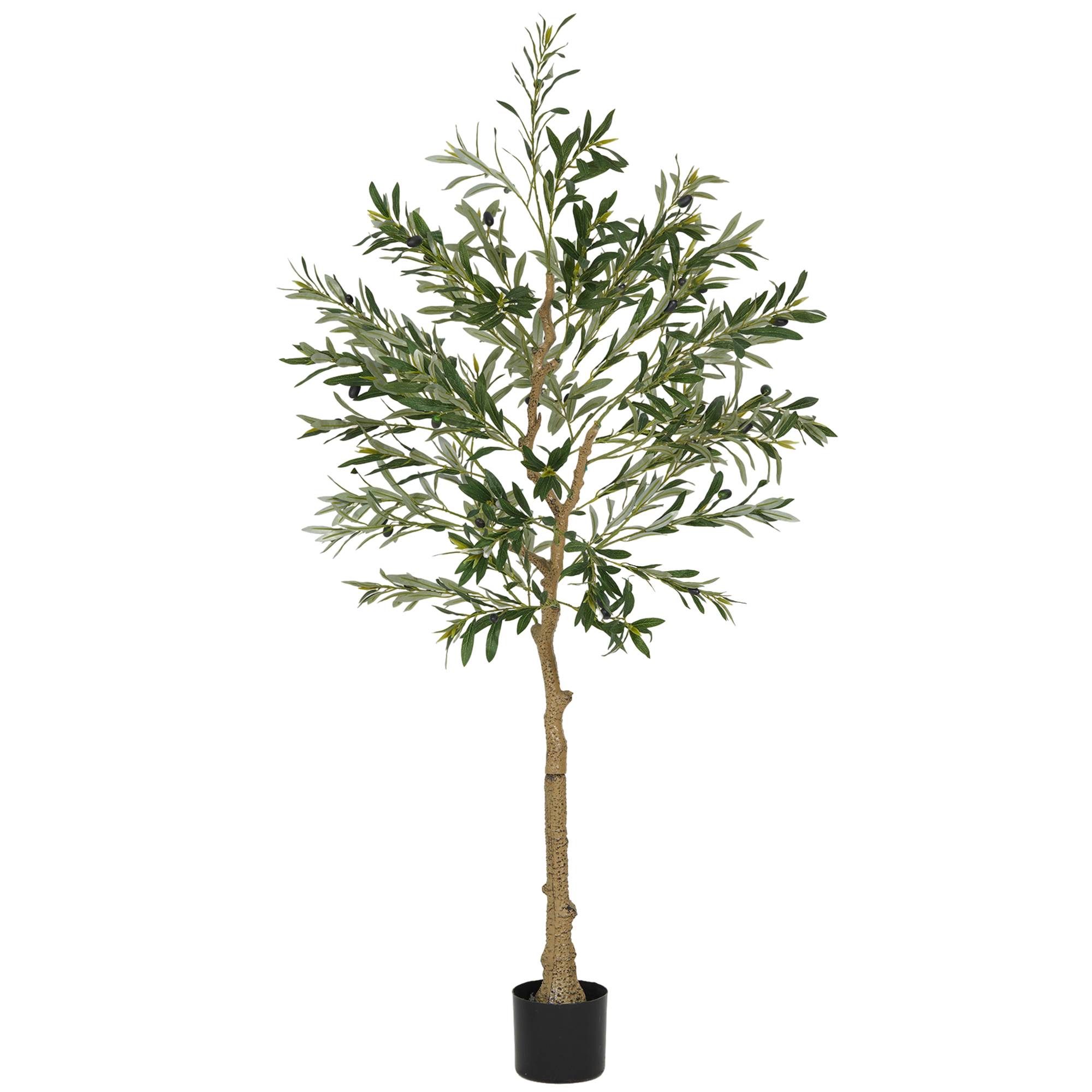 Olivier artificiel 150 cm plante artificielle intérieur, fausse plante décoration pour maison, bureau, salon, chambre