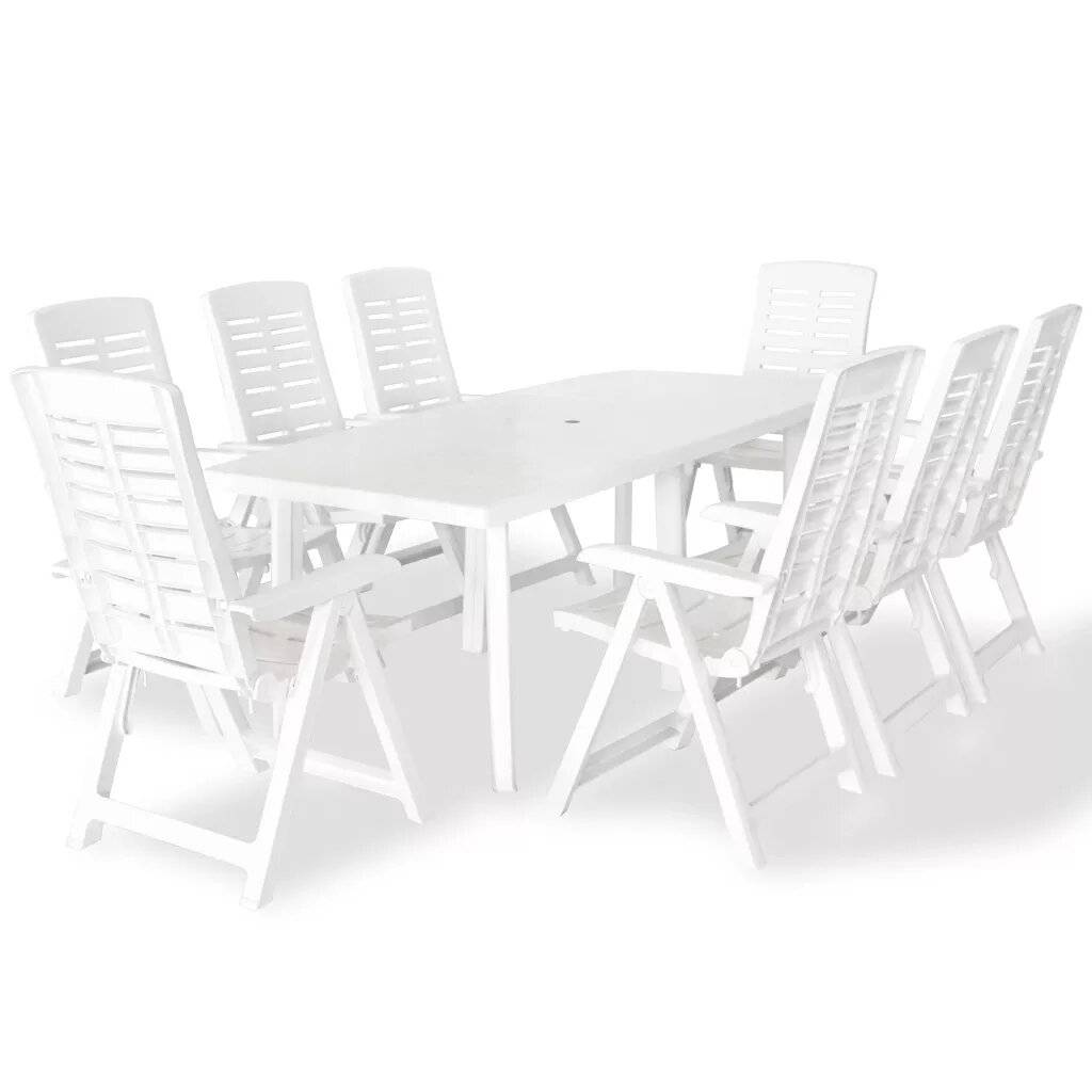 Vidaxl - Salon de jardin en plastique - vidaXL - Plastique - Blanc - Imagen 1