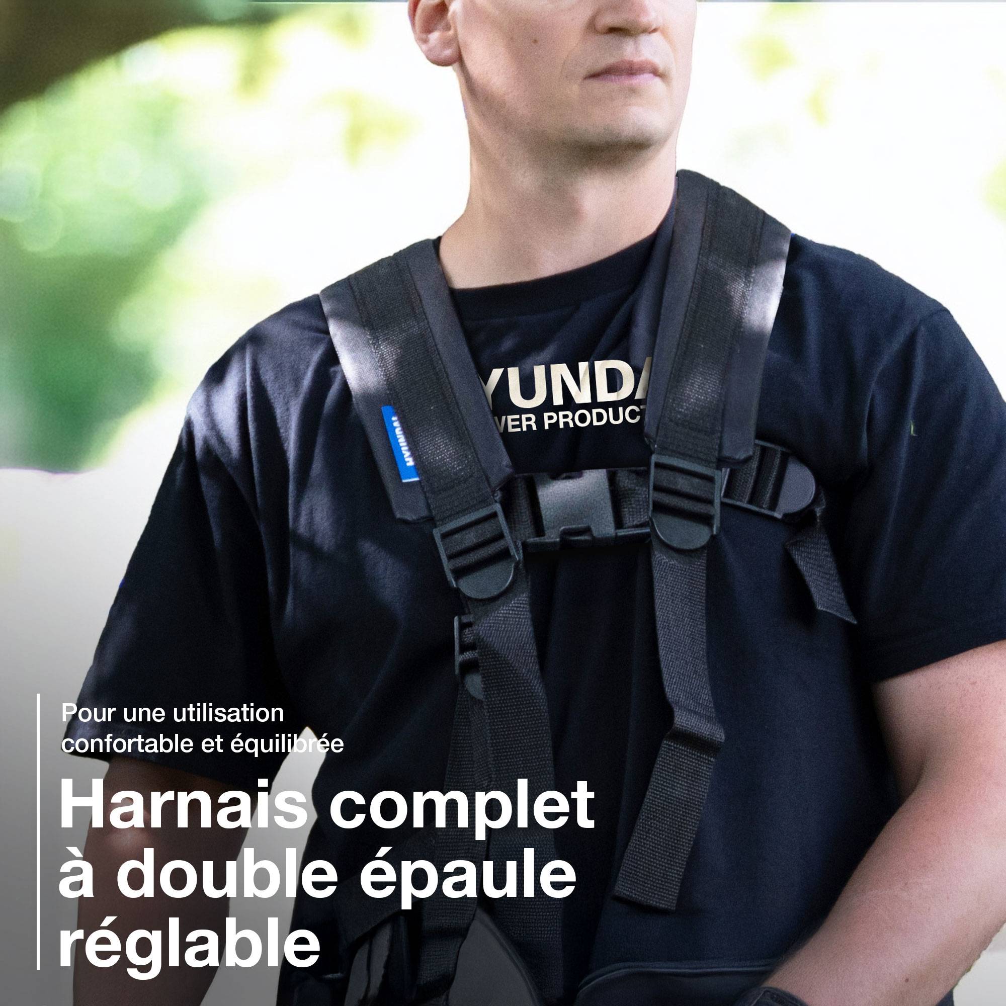 Outil Multifonction Thermique 5 en 1 56 cm3 - Débroussailleuse, Coupe-Bordures, Taille-Haie, Élagueuse sur Perche HYMT5600X Hyundai - Image 4