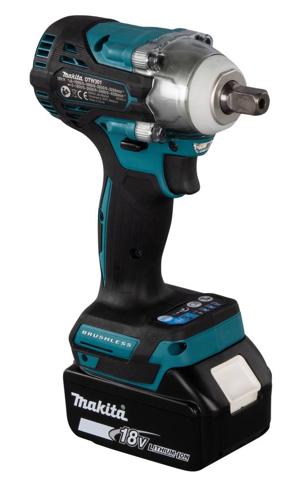 Makita - Boulonneuse à chocs 18 V LXT 330 Nm MAKITA - avec 2 batteries 5Ah - chargeur - MAKPAC - DTW301RTJ - Imagen 3
