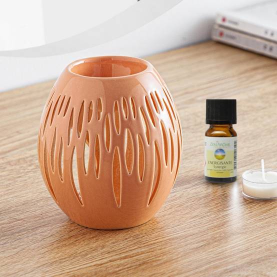 Brûle-Parfum Céramy Ovali Terracotta 45 ml - Atmosphère Parfumée - Artisanat à la Mode - Déco Cadeau Minimaliste - H 12,5 cm - Image 8