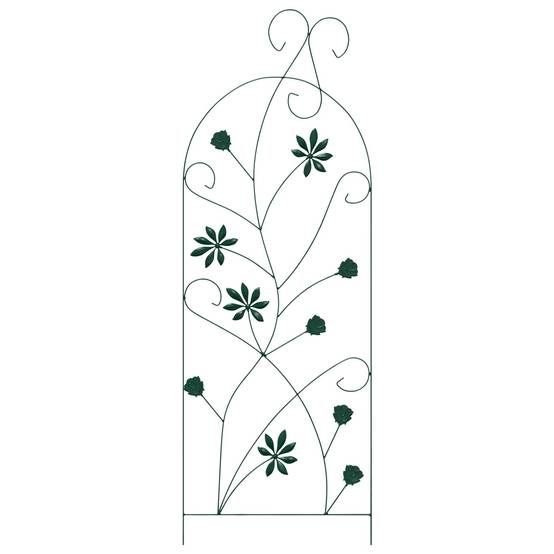 Ensemble 3 Bordures de jardin Acier Vert Grille Support Plantes Basses 112x40cm - ComfortXL Outdoor Living - Image 6