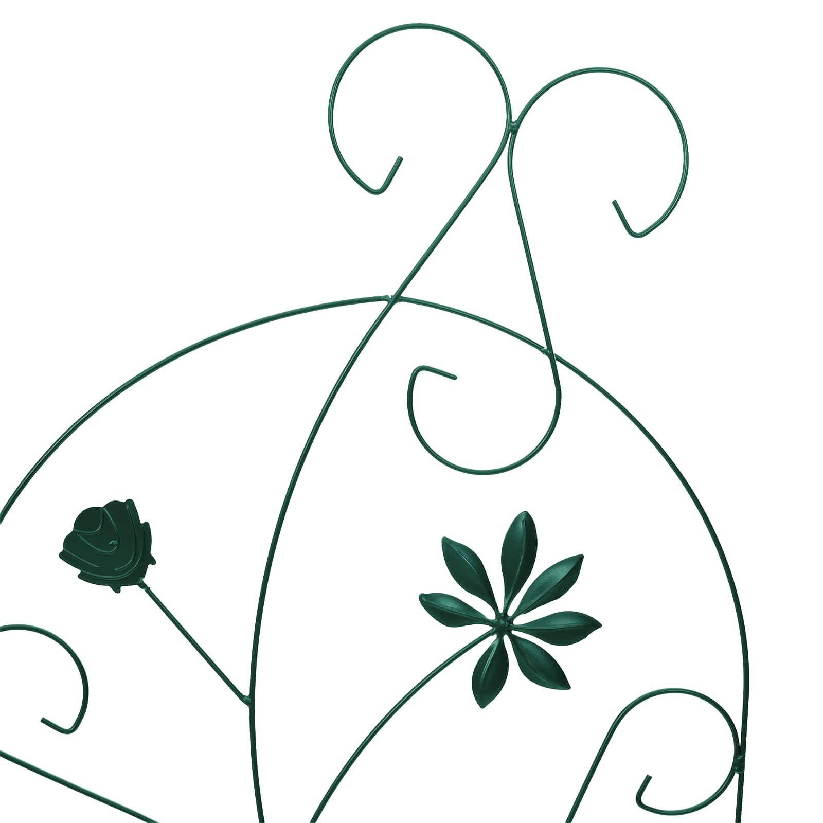Ensemble 3 Bordures de jardin Acier Vert Grille Support Plantes Basses 112x40cm - ComfortXL Outdoor Living - Image 7
