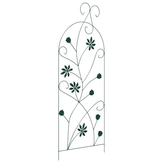 Ensemble 3 Bordures de jardin Acier Vert Grille Support Plantes Basses 112x40cm - ComfortXL Outdoor Living - Image 5