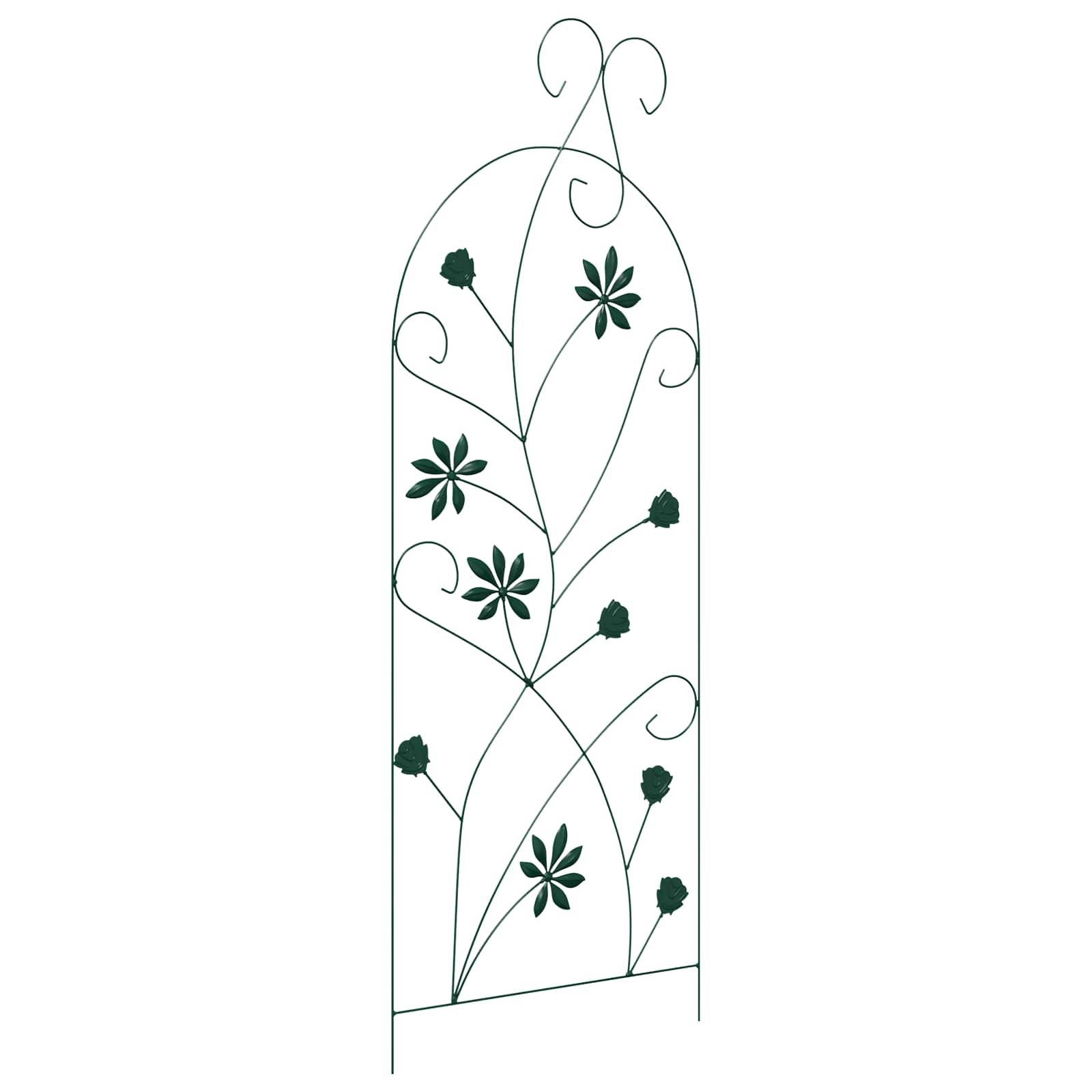 Ensemble 3 Bordures de jardin Acier Vert Grille Support Plantes Basses 112x40cm - ComfortXL Outdoor Living - Image 5