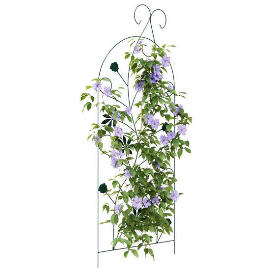 Ensemble 3 Bordures de jardin Acier Vert Grille Support Plantes Basses 112x40cm - ComfortXL Outdoor Living - Image 3