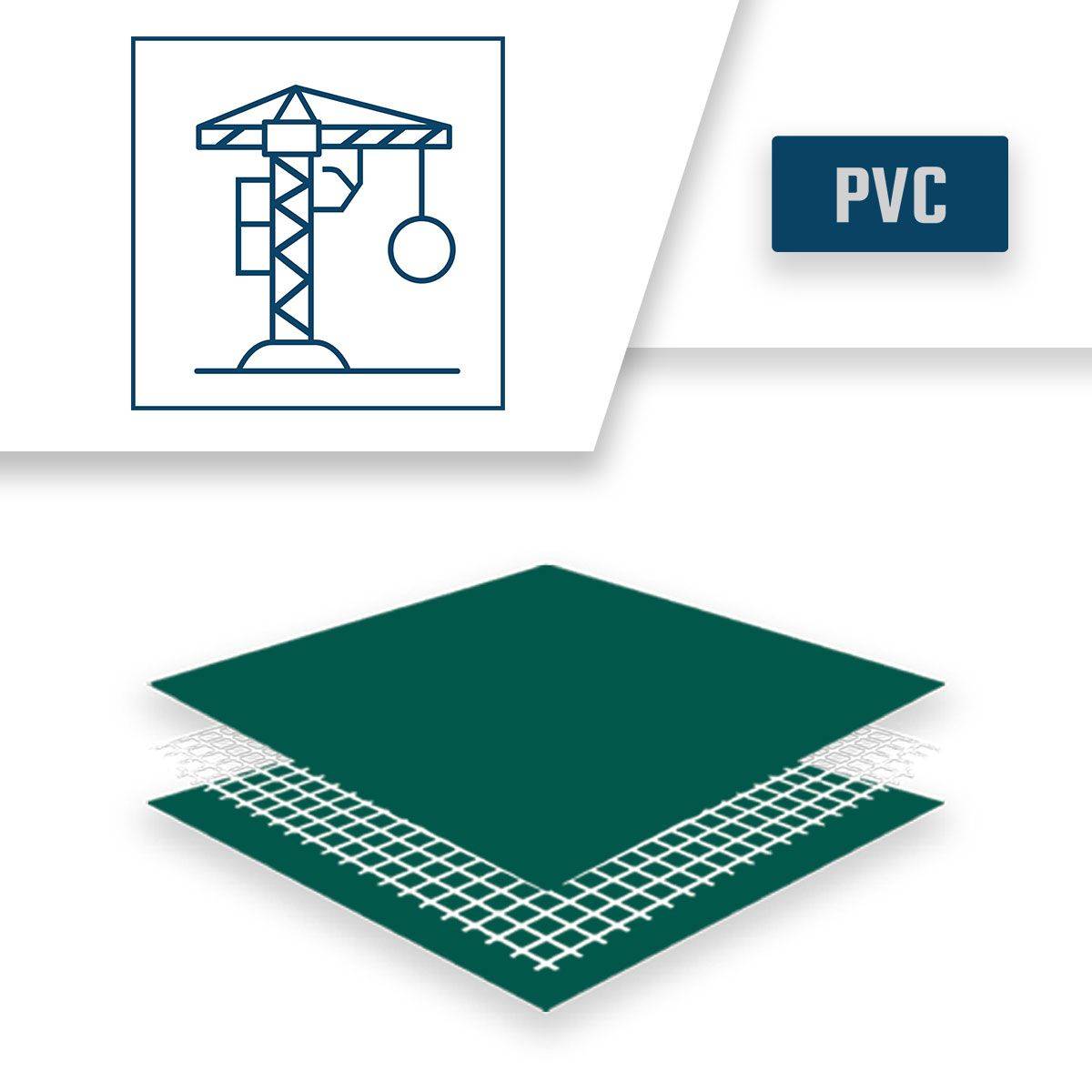 Bâche de Chantier 3x5 m XP640CH Verte - Garantie 10 ans - Bâche de protection étanche pour Travaux - Made in France TECPLAST - Imagen 4