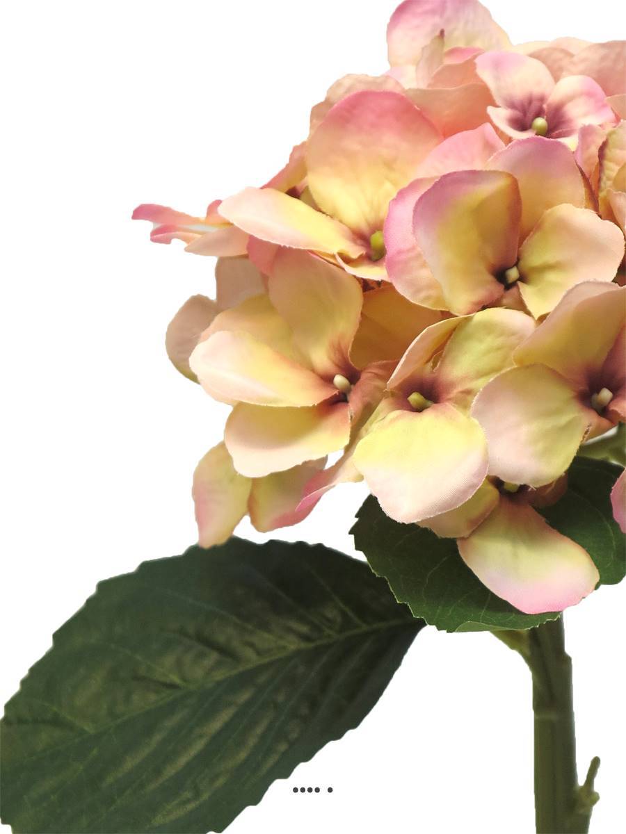 Hortensia artificiel en branche, H 48 cm Rose-orange - BEST - couleur: Rose-orange - Image 3