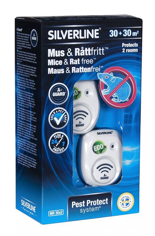 Silverline Sweden - Répulsifs MR 30 x 2 pour rongeurs (souris et rats), 2 appareils: 2x30m2 Silverline Sweden - Imagen 3
