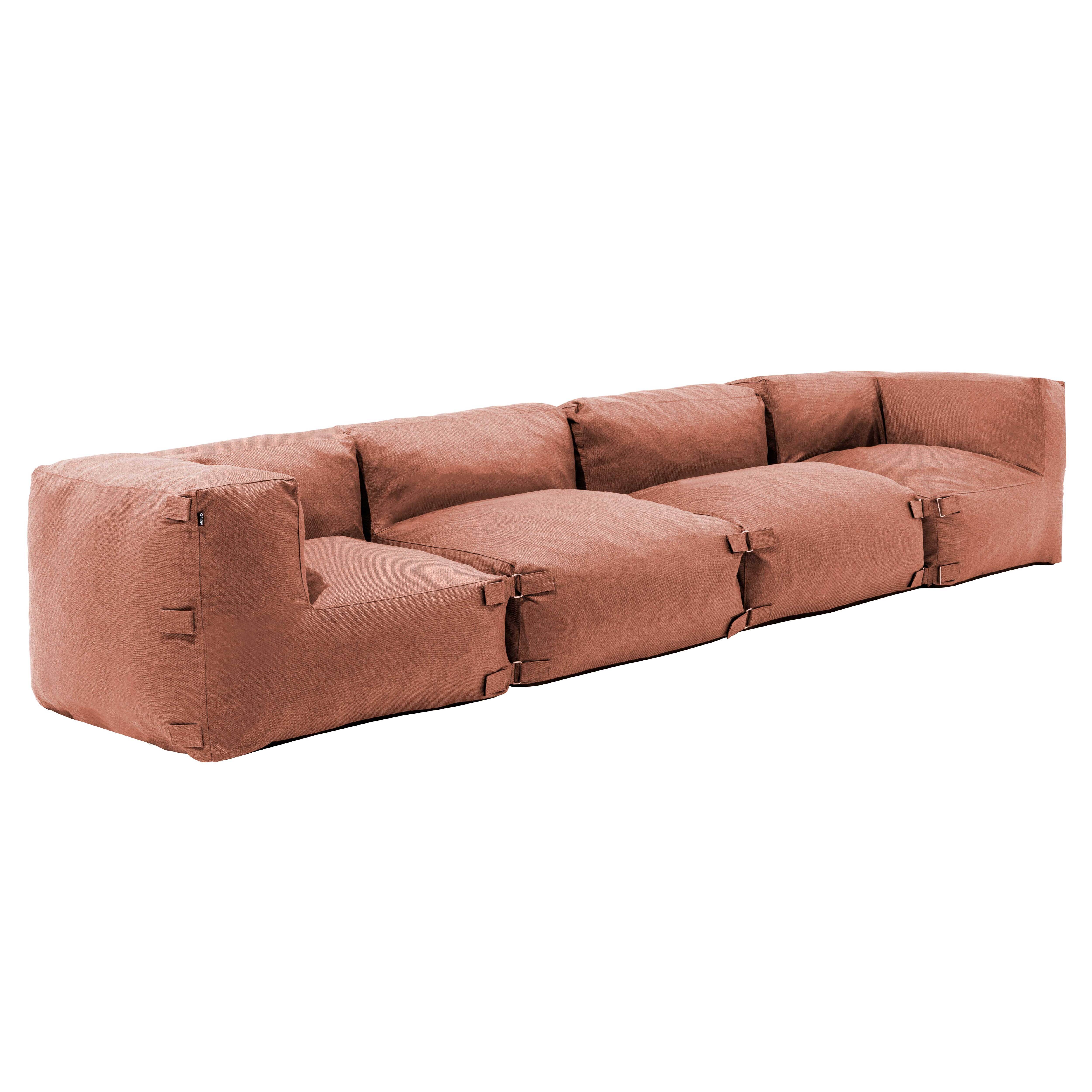 Oviala - Canapé de jardin modulable 4 places terracotta Mixi - Oviala - Imagen 2
