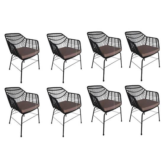 Chaise de jardin HOME DELUXE TARA - 63 x 60 x 82 cm - 8er Set - Image 1