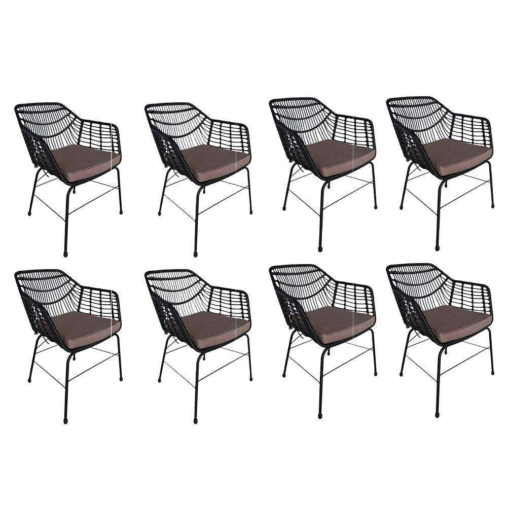 Chaise de jardin HOME DELUXE TARA - 63 x 60 x 82 cm - 8er Set - Image 1