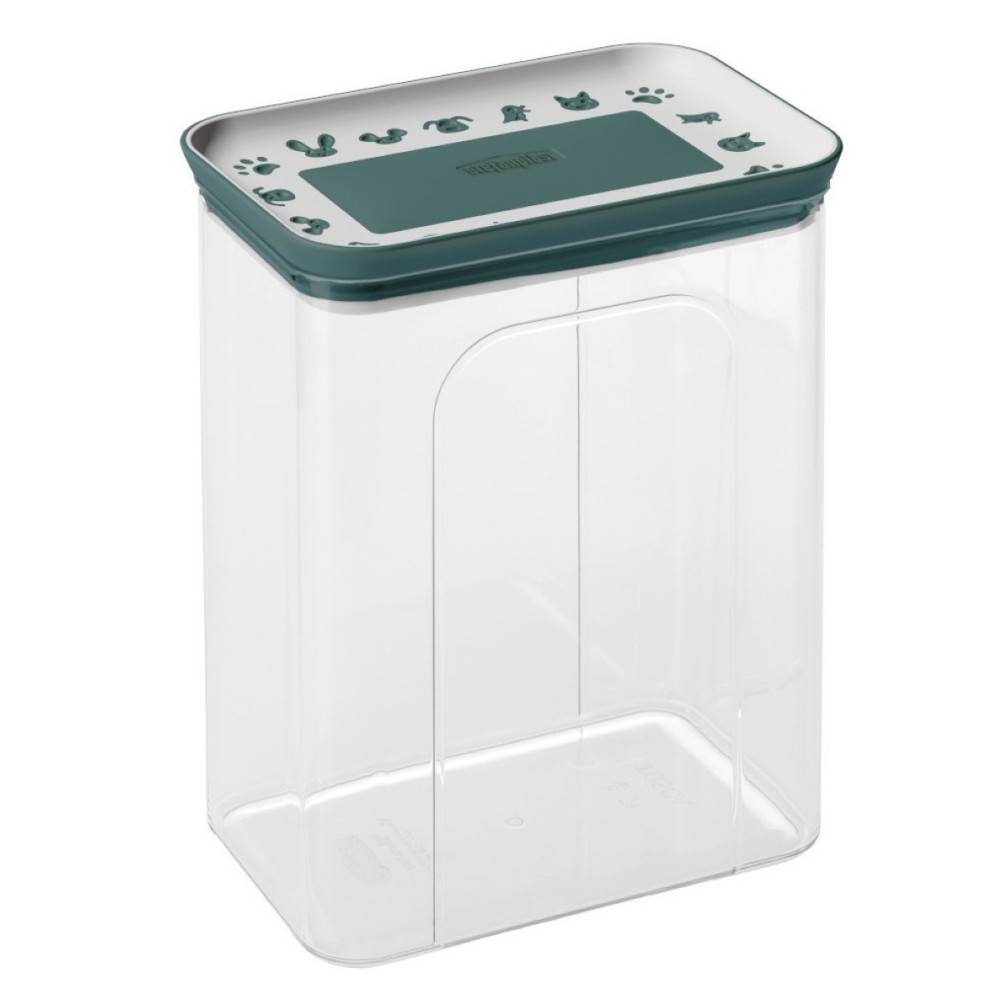 Boite à friandises hermétique verte 2.2 litres pour chien ou chat