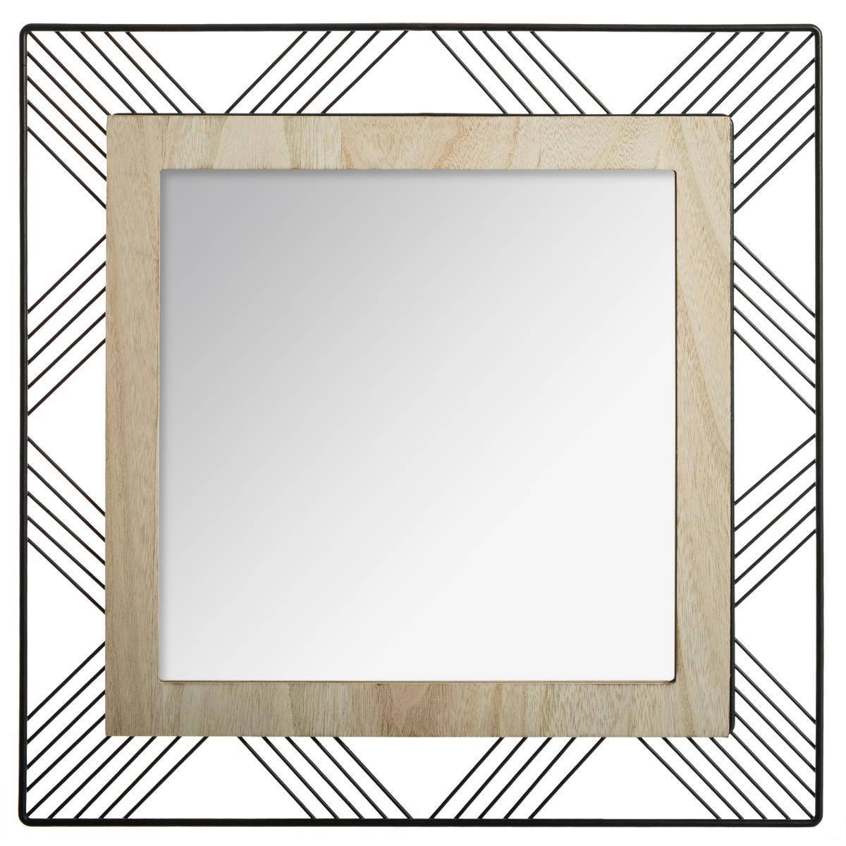 Atmosphera - Miroir "Joe" métal noir 45x45cm - Atmosphera Créateur d'intérieur - Image 1
