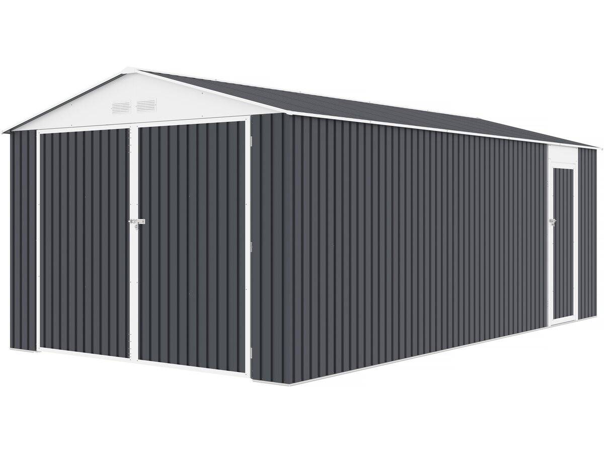 Habitat Et Jardin - Garage En Métal "houston" 18,56m² - Anthracite -habitat Et Jardin - Image 1