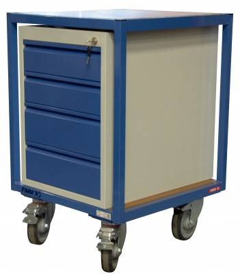 Servante atelier 1 plateau bois 600 x 600 mm 400 kg - FIMM - 880010596