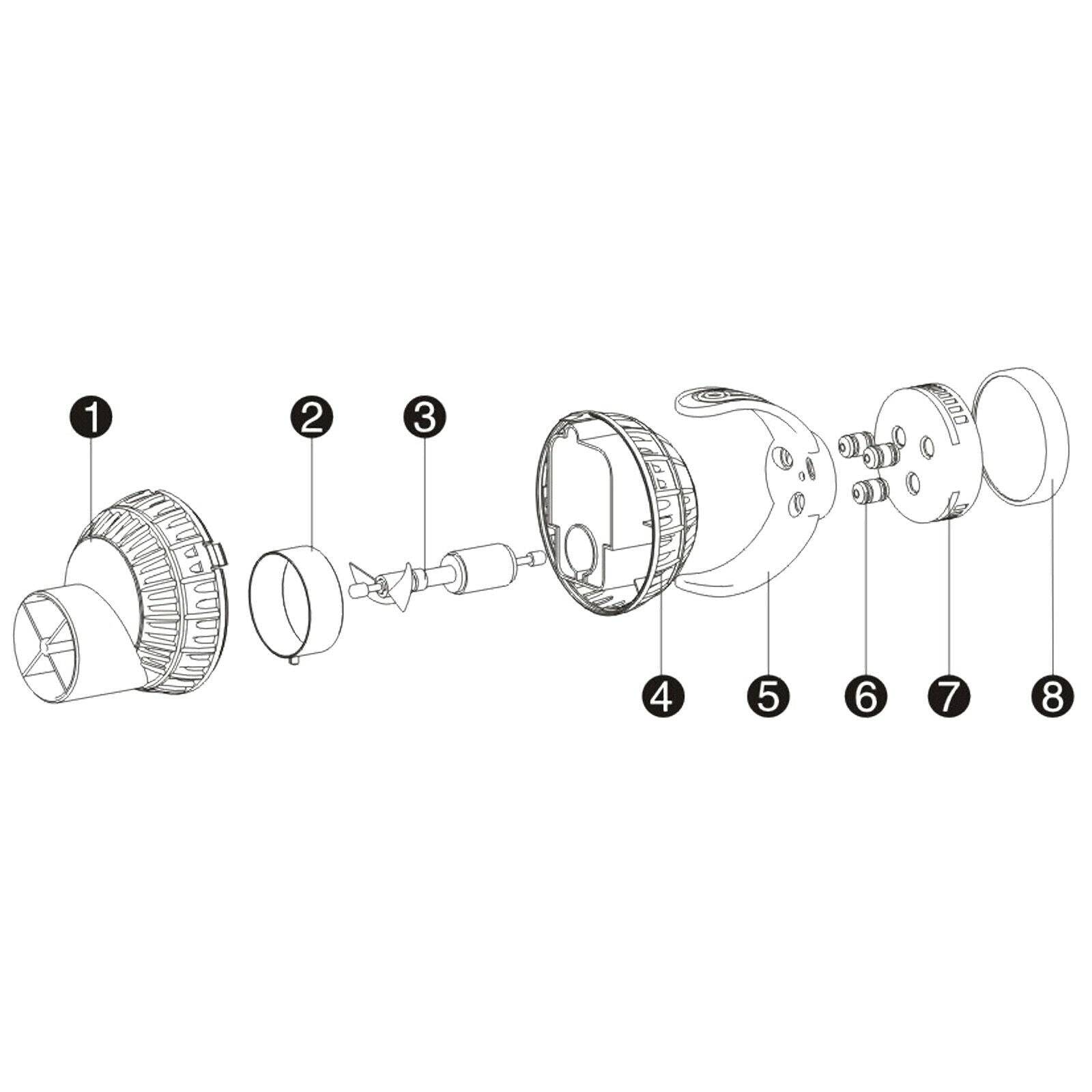 Helloshop26 - Pompe de débit wavemakers support magnétique 6000l/h 8 watts - Imagen 2