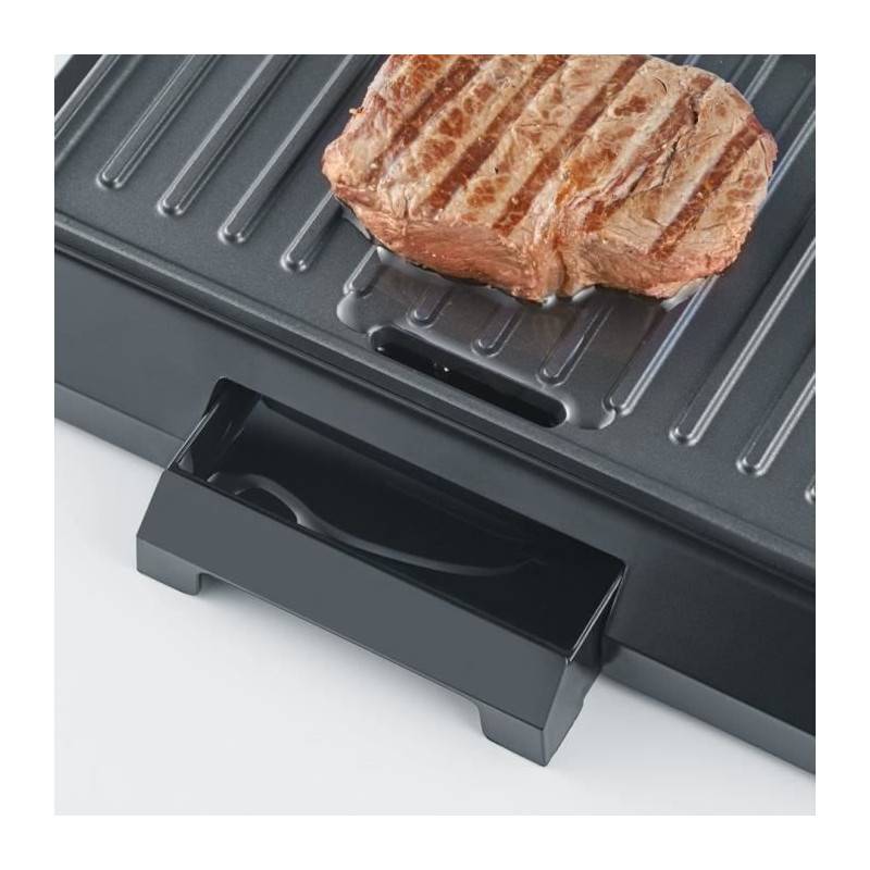 Severin - Severin Kg2394 Gril Multifonction Compact : Viande - Paninis - Legumes - Plaques Anti-adhesives 23x14 -5 Cm - Recuperateur De Gr - Imagen 2