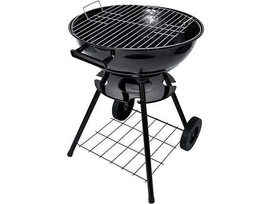 Barbecue à charbon de bois avec roues couvercle verrouillable 40 cm - Image 5