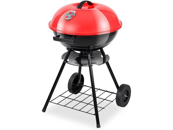 Barbecue à charbon de bois avec roues couvercle verrouillable 40 cm - Image 4