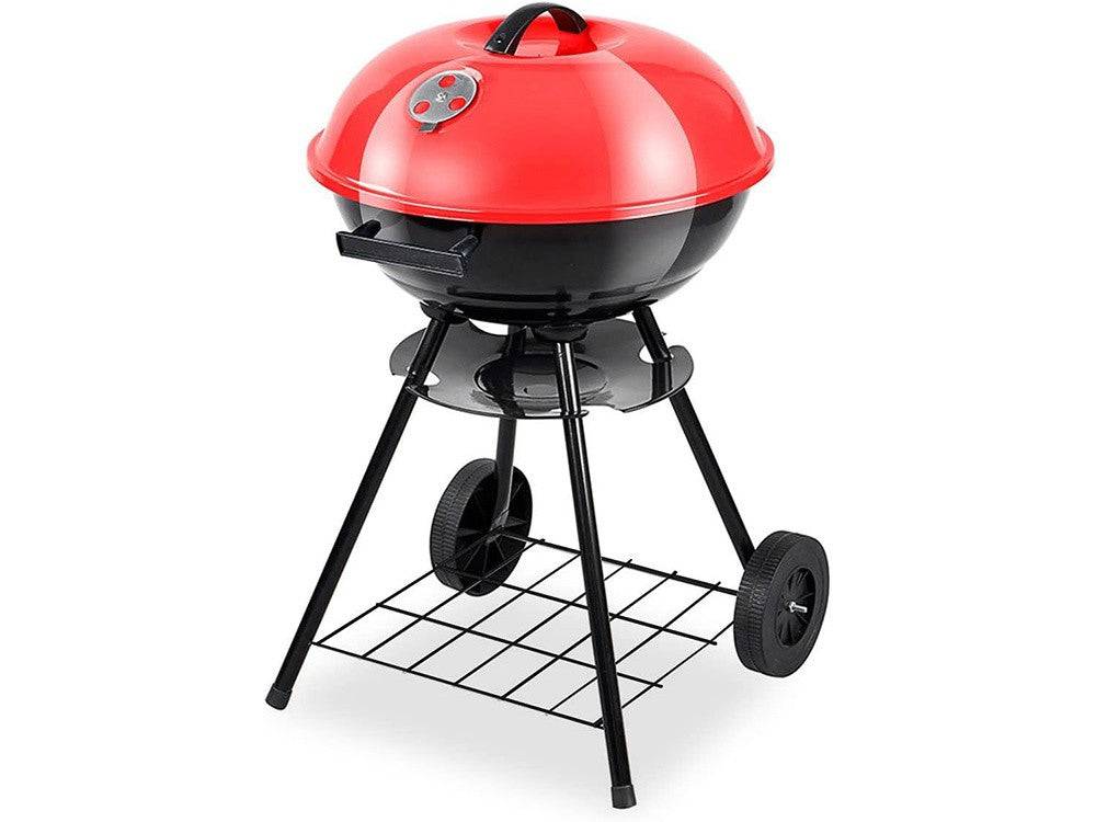 Barbecue à charbon de bois avec roues  couvercle verrouillable 40 cm - Image 4
