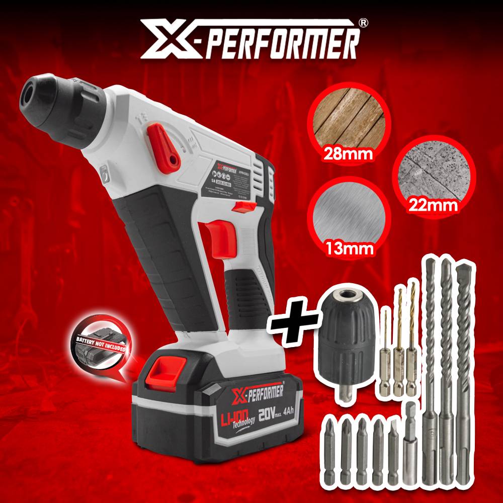 Marteau perforateur sans fil 20V livré sans batterie - X-Performer - Image 4