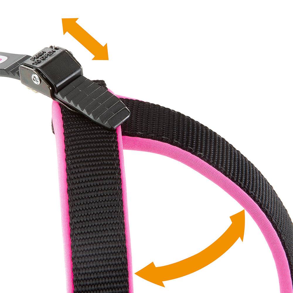 Ferplast - Ferplast Harnais ergonomique pour chiens AGILA FLUO 3, ajustement parfait, fermeture pratique avec lacet, rembourrage souple, A=B 37÷57 cm 15 mm - Imagen 7