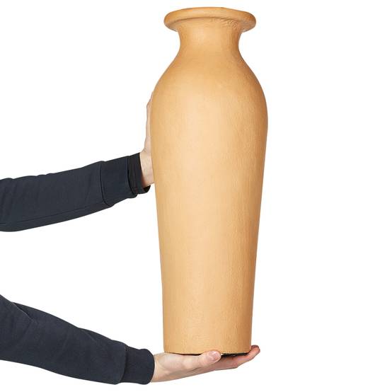 Beliani - Vase décoratif Terre cuite Orange MUAR - 21x21x60- Beliani - Image 4