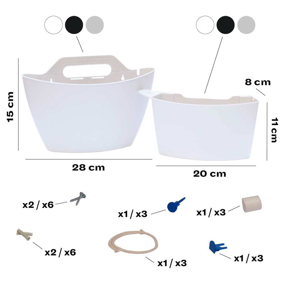 Pack de 3 pots muraux CitySens noirs avec arrosage automatique. - Image 6
