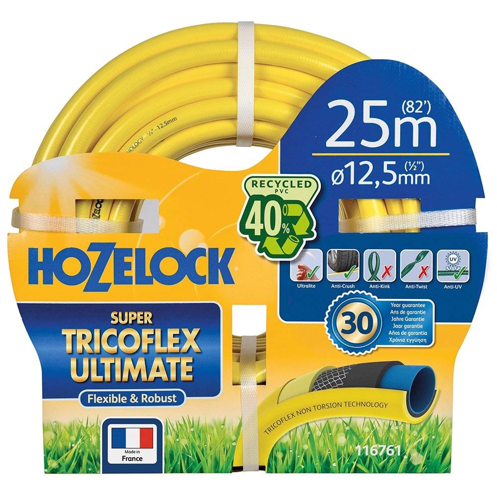 Hozelock - Tuyau d’arrosage multi usage Super Tricoflex Ultimate 19mm - 50m - jaune HOZELOCK - Imagen 1