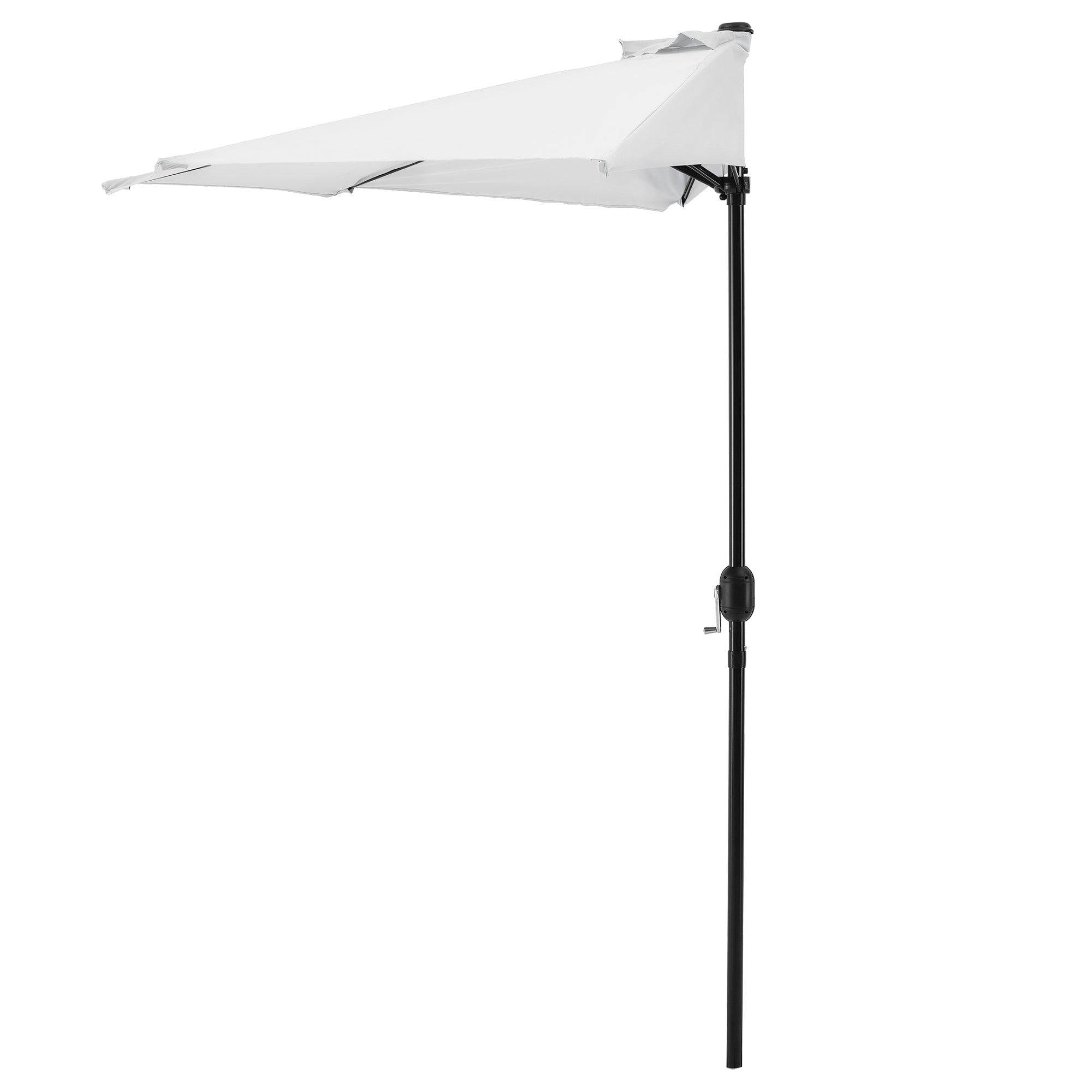 Helloshop26 - Demi-parasol sur terrasse sur balcon polyester blanc 300 cm x 150cm x 230cm - Imagen 1