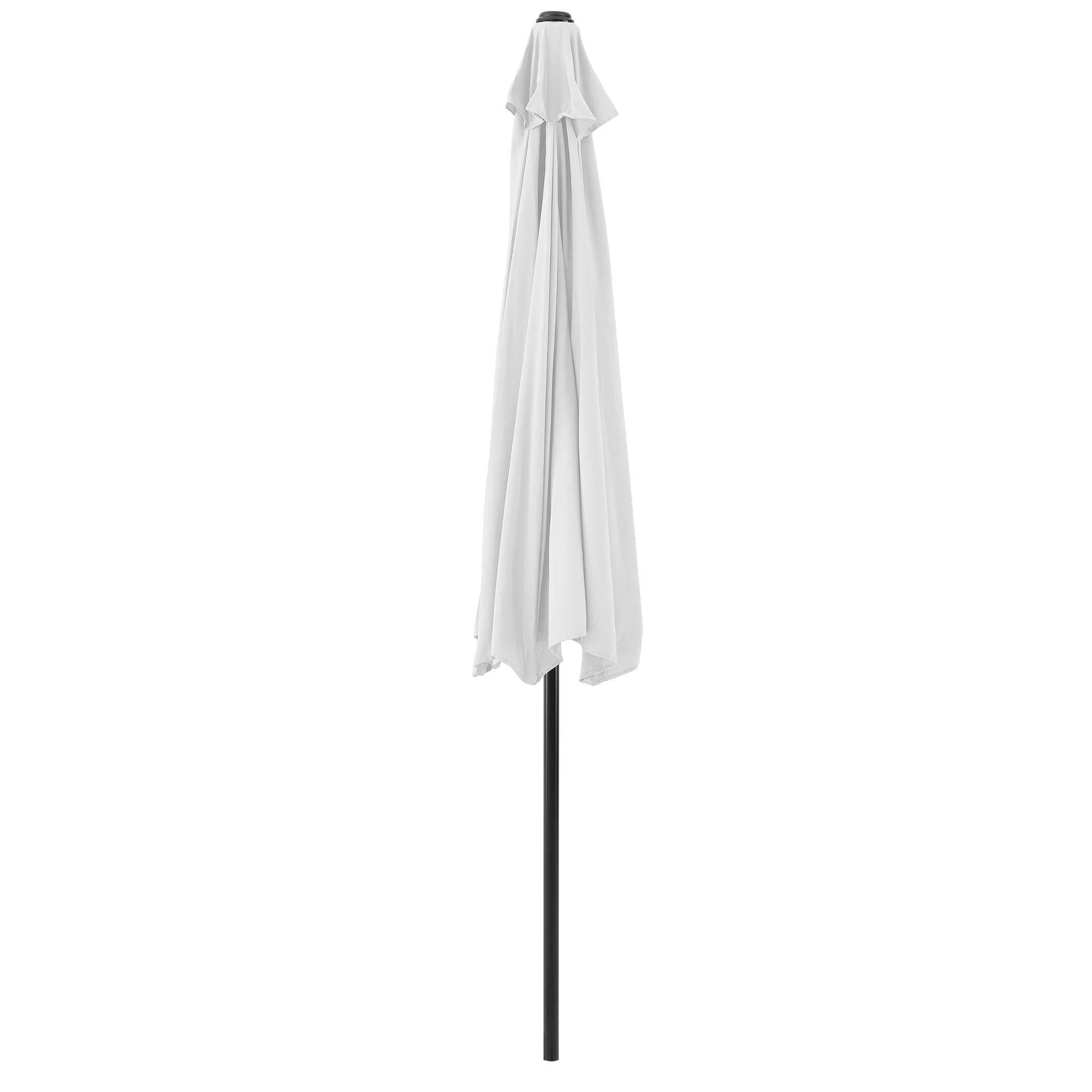 Helloshop26 - Demi-parasol sur terrasse sur balcon polyester blanc 300 cm x 150cm x 230cm - Imagen 2