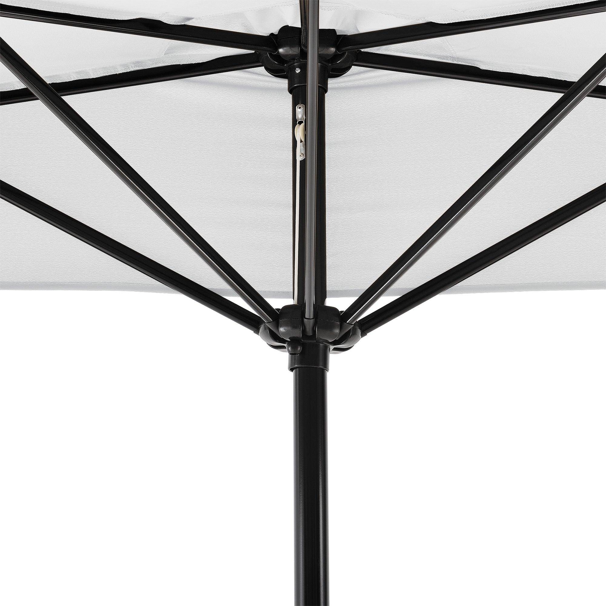 Helloshop26 - Demi-parasol sur terrasse sur balcon polyester blanc 300 cm x 150cm x 230cm - Imagen 4