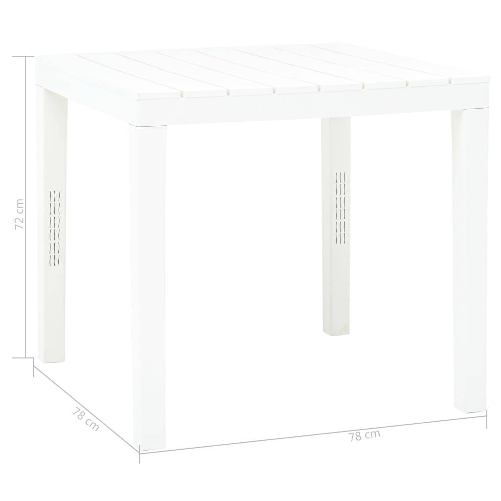 Vidaxl - Table de jardin avec 2 bancs Plastique Blanc vidaXL 48777 - Imagen 3
