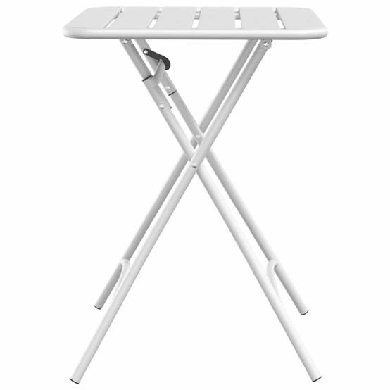 Maison Chic - Table de jardin | Table bistrot Blanc 55 x 55 x 72,5 cm Acier revêtu de poudre - Image 5