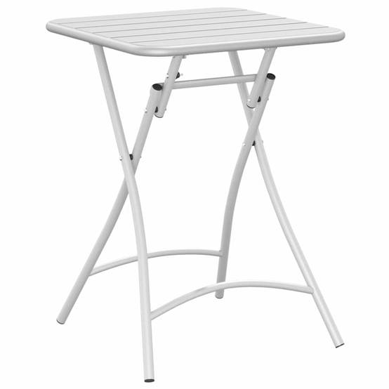 Maison Chic - Table de jardin | Table bistrot Blanc 55 x 55 x 72,5 cm Acier revêtu de poudre - Image 6