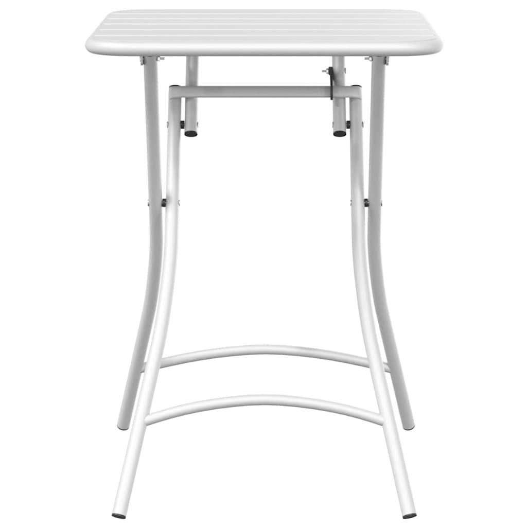 Maison Chic - Table de jardin | Table bistrot Blanc 55 x 55 x 72,5 cm Acier revêtu de poudre - Image 4
