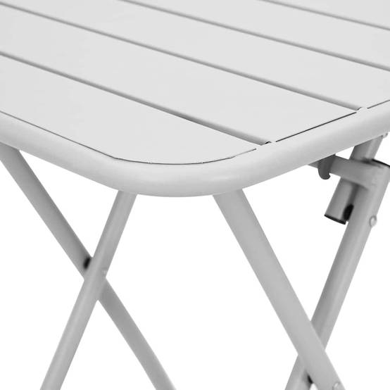 Maison Chic - Table de jardin | Table bistrot Blanc 55 x 55 x 72,5 cm Acier revêtu de poudre - Image 7