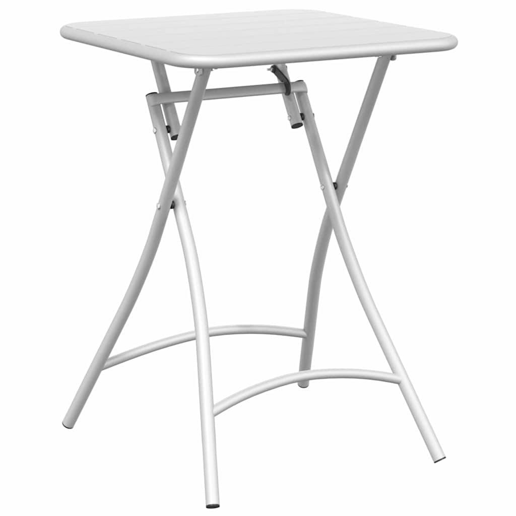 Maison Chic - Table de jardin | Table bistrot Blanc 55 x 55 x 72,5 cm Acier revêtu de poudre - Image 1