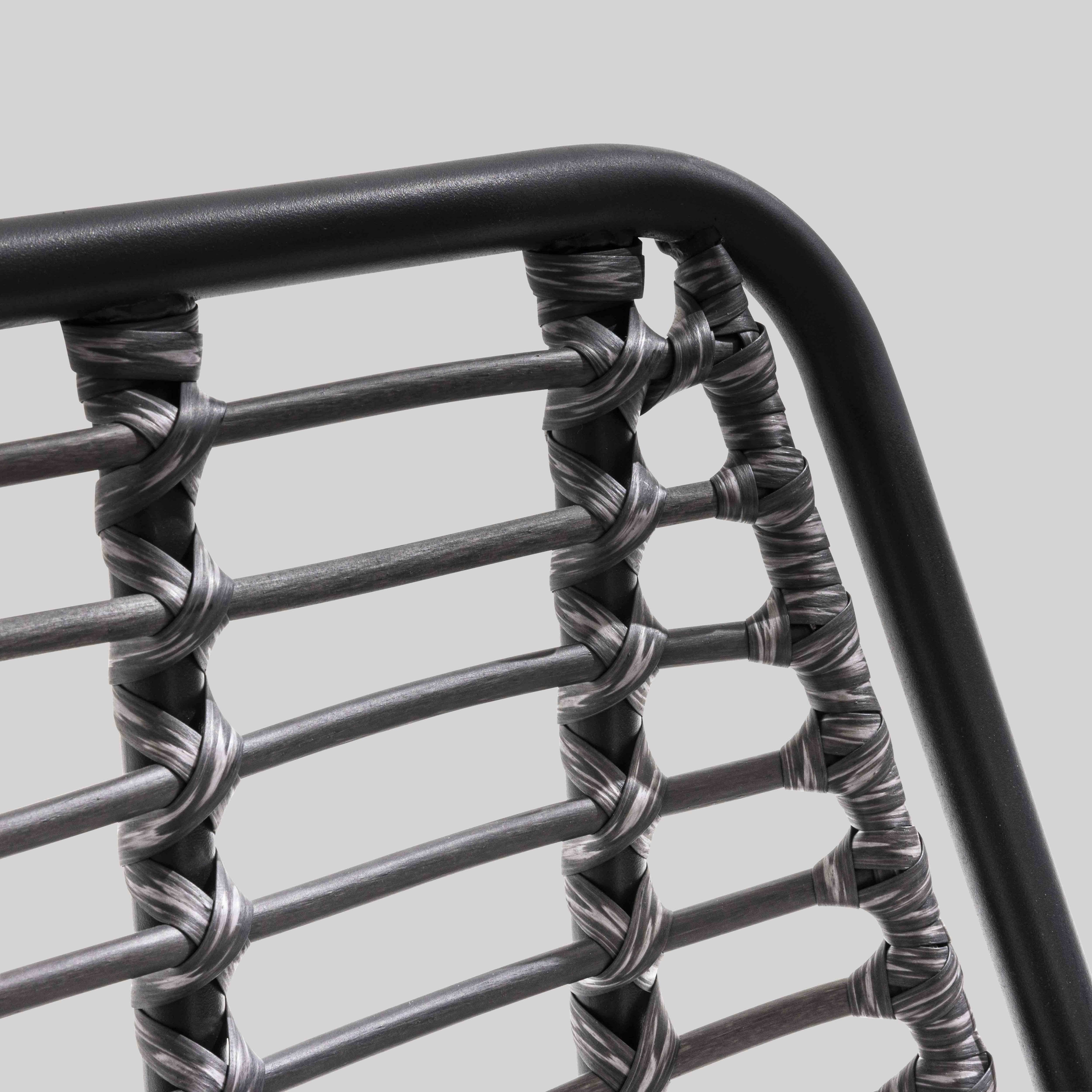 Oviala - Lot 2 chaises de jardin en résine tressée et acier - Oviala - Imagen 6