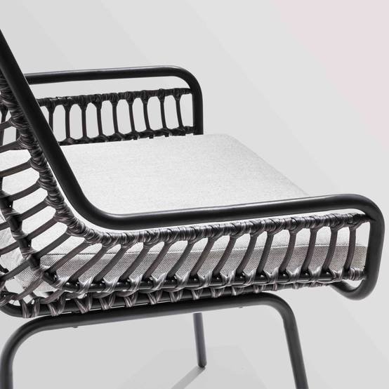 Oviala - Lot 2 chaises de jardin en résine tressée et acier - Oviala - Imagen 5