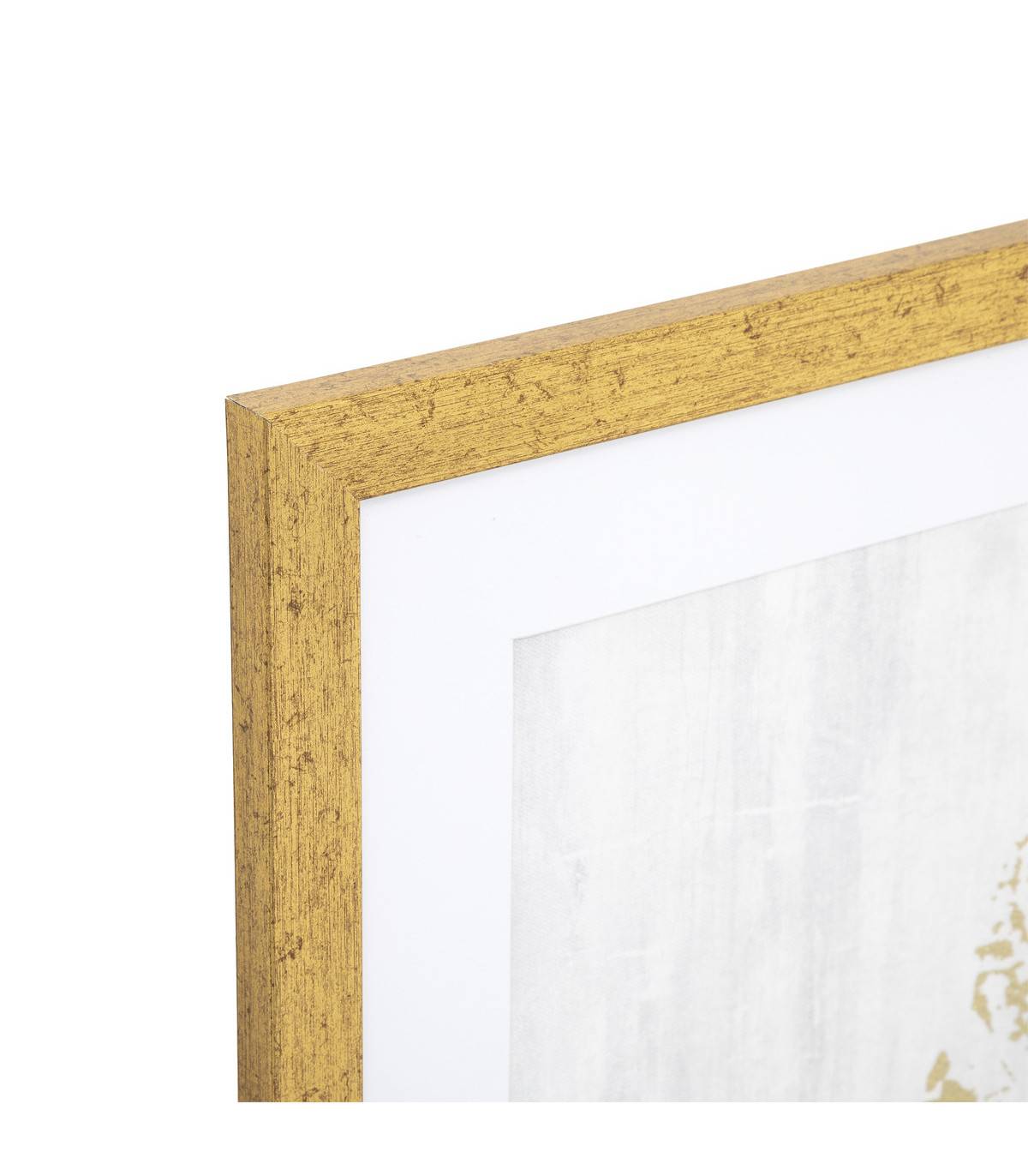 Cadre Photo Bois Doré à La Feuille D’or – Intérieur 50x70 Cm – Forme Rectangle