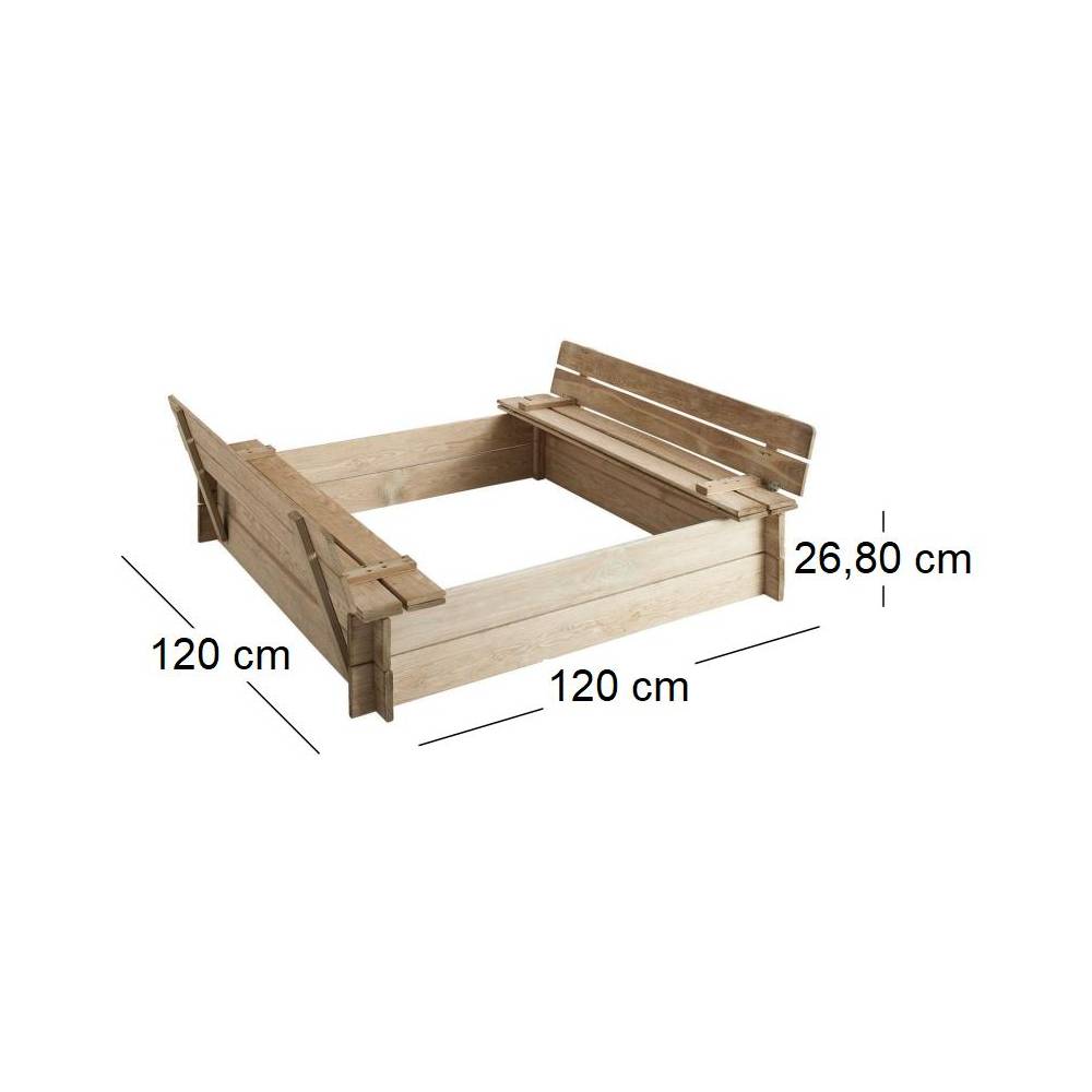 Jardipolys - Bac à sable à bancs intégrés Jardipolys - Imagen 3