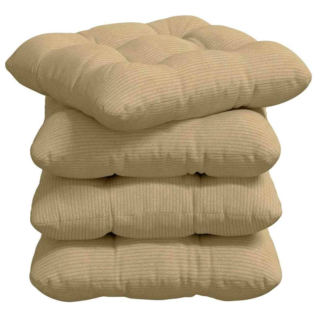 PANGIVO - Coussins de siège velours côtelé vert gris 45 x 45 x 12 cm - PANGIVO - Image 2