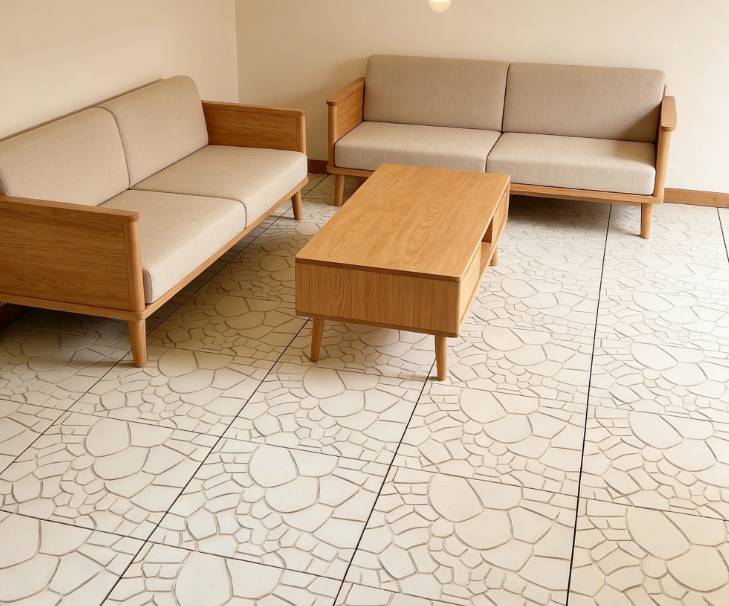 Dalles de terrasse clipsables aspect pierre PP balcon piscine 30,5x30,5cm beige lot de 44 - ComfortXL Outdoor Living - Image 8
