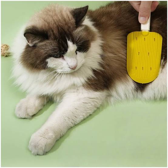 Lot de 2 brosses de toilettage pour chien et chat jaune + bleu - Lytech - Image 4