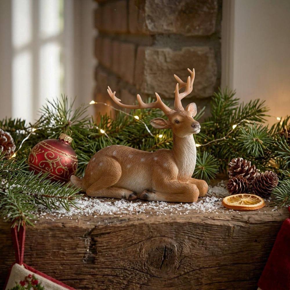 Farmwood Animals - Cerf couché en résine Farmwood Animals - Imagen 4