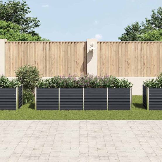 Prolenta Premium - Jardinière acier anthracite 320 x 80 x 77 cm - Prolenta premium p390.1 - Image 3