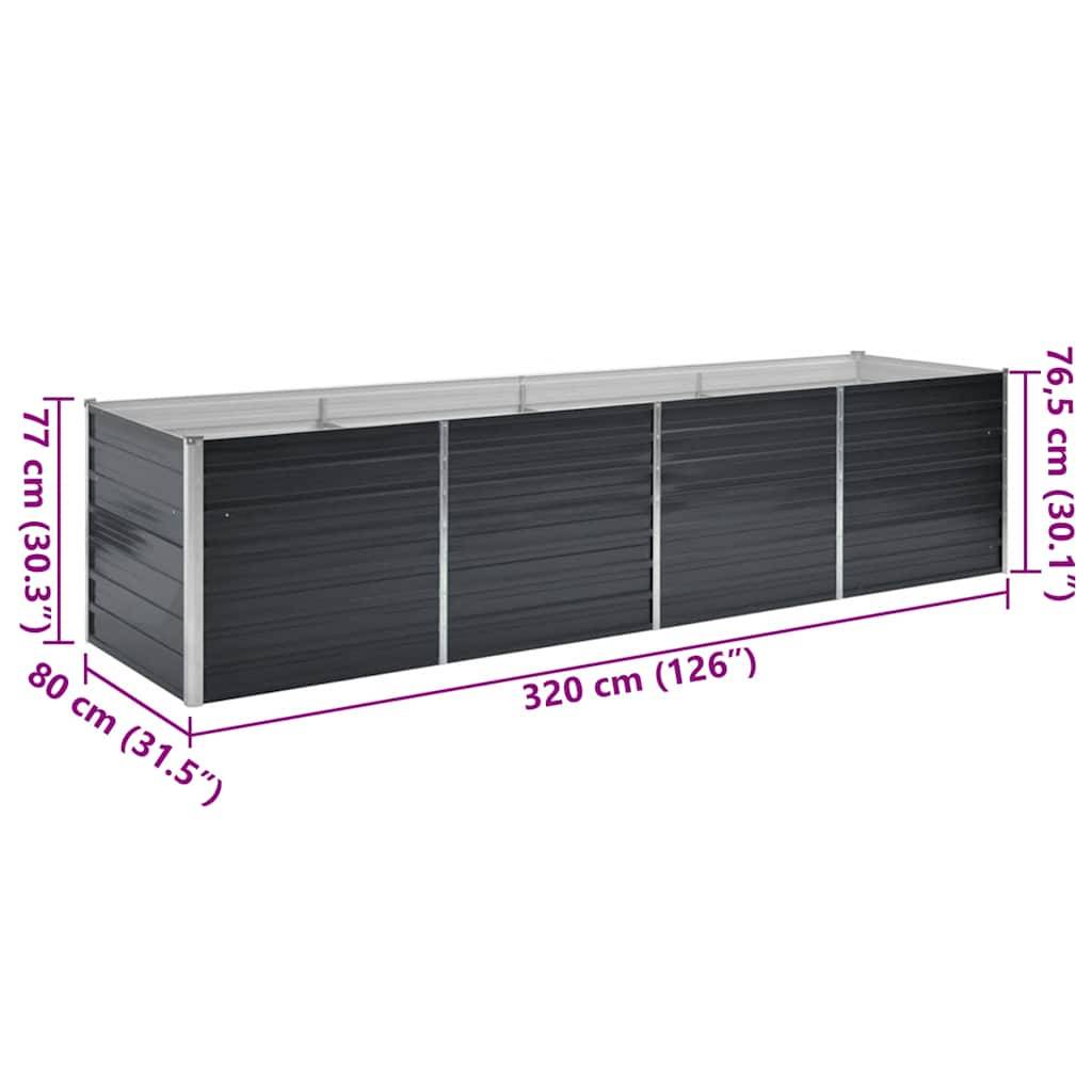 Prolenta Premium - Jardinière acier anthracite  320 x 80 x 77 cm  - Prolenta premium p390.1 - Image 8