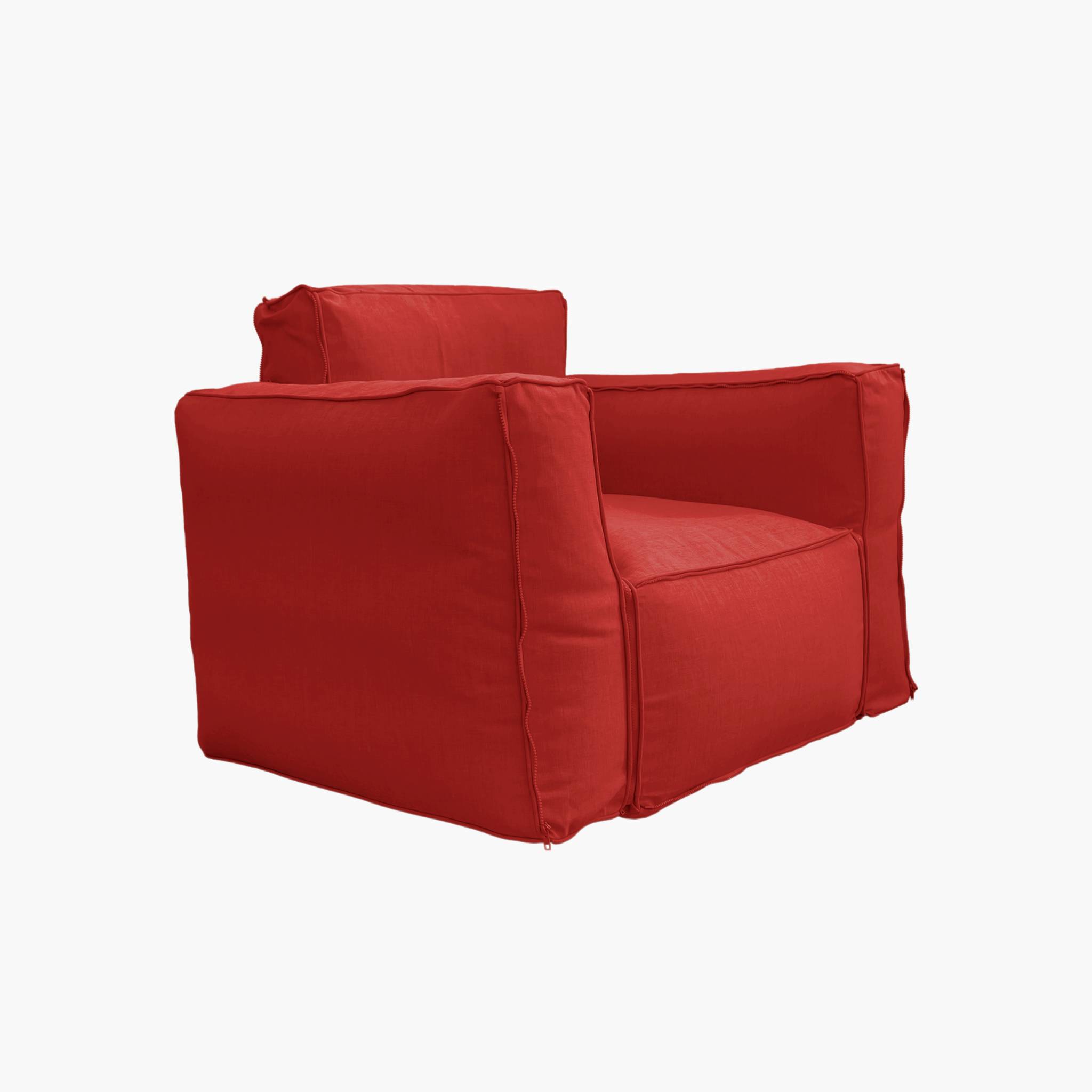 Canapé salon de jardin modulable 90x75x65cm Terracotta - Déco arts - Image 7